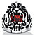 Men's 2.65 TCW Square-Cut Garnet Red Cubic Zirconia Tribal Lion Ring in Antiqued Stainless Steel-11 at PalmBeach Jewelry
