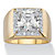 Men's 2.44 TCW Square-Cut Cubic Zirconia Halo Ring Gold-Plated-11 at PalmBeach Jewelry