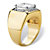 Men's 2.44 TCW Square-Cut Cubic Zirconia Halo Ring Gold-Plated-12 at PalmBeach Jewelry