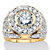 Men's 4.55 TCW Round Cubic Zirconia Geometric Cluster Ring Gold-Plated-11 at PalmBeach Jewelry