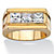 Men's 2.10 TCW Square-Cut Cubic Zirconia Squared-Back Ring Gold-Plated-11 at PalmBeach Jewelry