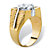 Men's 4 TCW Round Cubic Zirconia Signet-Style Square Ring Gold-Plated-12 at PalmBeach Jewelry