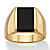 Men's Emerald-Cut Genuine Black Onyx Classic Ring Gold-Plated-11 at PalmBeach Jewelry