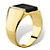 Men's Emerald-Cut Genuine Black Onyx Classic Ring Gold-Plated-12 at PalmBeach Jewelry