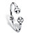 Baguette-Cut White Crystal Ball Hinged Cuff Bracelet in Silvertone 8"-11 at PalmBeach Jewelry