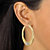 Round Crystal Square Cluster 2-Pair Hoop Earrings Set in Gold Tone and Silvertone (1 3/4")-13 at PalmBeach Jewelry