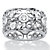 1 TCW Round White Cubic Zirconia Scroll Eternity Ring in Sterling Silver-11 at PalmBeach Jewelry