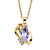 Marquise-Cut Aurora Borealis Crystal Freeform Loop Pendant Necklace Gold-Plated with White Crystal Accents 18"-11 at PalmBeach Jewelry