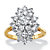 1.82 TCW Cubic Zirconia Marquise-Shaped Cluster Cocktail Ring Gold-Plated-11 at PalmBeach Jewelry