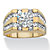 Men's 2 TCW Round White Cubic Zirconia Grid Ring Gold-Plated-11 at PalmBeach Jewelry