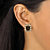10.04 TCW Emerald-Cut Genuine Smoky Topaz and CZ Accent Halo Earrings Gold-Plated-13 at PalmBeach Jewelry