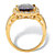 28.56 TCW Emerald-Cut Mystic Cubic Zirconia Halo Cocktail Ring with Pave White CZ Accents Gold-Plated-12 at PalmBeach Jewelry