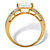 2.94 TCW Princess-Cut and Baguette Cubic Zirconia Multi-Row Engagement Ring in 10k Yellow Gold-12 at PalmBeach Jewelry