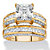 3.32 TCW Princess-Cut Cubic Zirconia 2-Piece Channel-Set Bridal Ring Set in 14k Gold over Sterling Silver-11 at PalmBeach Jewelry