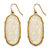 Oval-Cut Aurora Borealis Simulated Opal Drop Earrings in Gold Tone 1"-11 at PalmBeach Jewelry