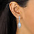 6.36 TCW Marquise-Cut and Pave Cubic Zirconia Double Halo Drop Earrings with Omega Backs in Silvertone 1.5"-13 at PalmBeach Jewelry