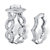 1.92 TCW Cushion-Cut Cubic Zirconia 2-Piece Double Halo Scalloped Crossover Bridal Ring Set in Platinum Plated Sterling Silver-12 at PalmBeach Jewelry