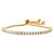 3 TCW Round White Cubic Zirconia Adjustable Drawstring Strand Bracelet Gold-Plated 10"-11 at PalmBeach Jewelry