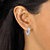 2.40 TCW Round Cubic Zirconia Huggie-Hoop Earrings with Surgical Steel Posts in Silvertone (1/2")-13 at PalmBeach Jewelry