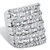 6.26 TCW Baguette-Cut and Round Cubic Zirconia Channel-Set Cocktail Ring in Silvertone-15 at PalmBeach Jewelry