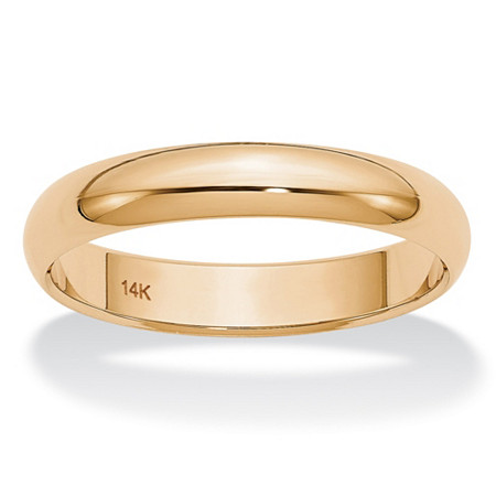 Polished Wedding Ring Band in 14k Yellow Gold (4mm) at PalmBeach Jewelry