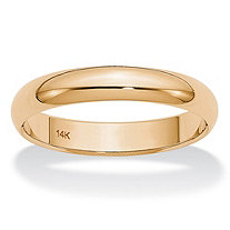 Polished Wedding Ring Band in 14k Yellow Gold (4mm)