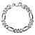Polished Figaro-Link Chain Bracelet in Sterling Silver 8" (7.5mm)-11 at PalmBeach Jewelry