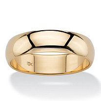Polished Wedding Band in 10k Yellow Gold (6mm)