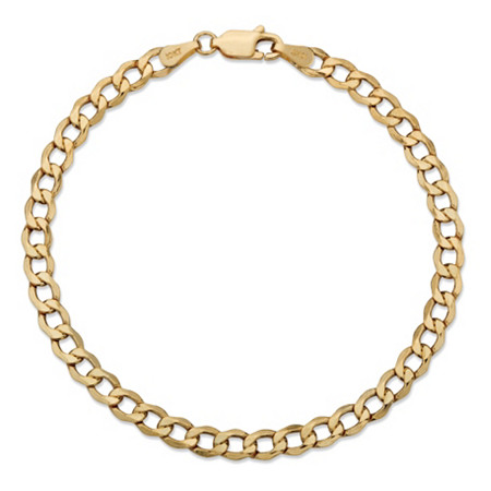Curb-Link Chain Bracelet in 10k Yellow Gold 7" (4.25mm) at Direct Charge presents PalmBeach