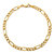 Polished Figaro-Link Chain Bracelet in 10k Yellow Gold 7" (4.5mm)-11 at Direct Charge presents PalmBeach