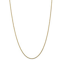 Twisted Rope Chain Necklace in Solid 10k Yellow Gold 22" (1.2mm)