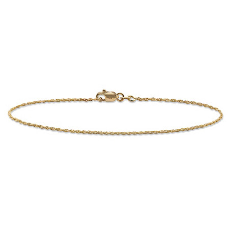 Rope Bracelet in Solid 10k Yellow Gold 7" (1.2mm) at PalmBeach Jewelry