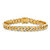 Men's Diamond Accent Pave-Style Two-Tone Curb-Link Bracelet Yellow Gold-Plated 8.5" (9mm)-11 at PalmBeach Jewelry
