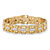 Men's Diamond Accent Pave-Style Two-Tone Bar-Link Bracelet Yellow Gold-Plated 8.5"-11 at PalmBeach Jewelry