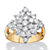 2.45 TCW Cubic Zirconia Diamond-Shaped Cluster Cocktail Ring Yellow Gold-Plated-11 at PalmBeach Jewelry