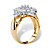2.45 TCW Cubic Zirconia Diamond-Shaped Cluster Cocktail Ring Yellow Gold-Plated-12 at PalmBeach Jewelry