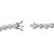 16.96 TCW Round and Pear-Cut Cubic Zirconia Halo Tennis Bracelet Silvertone 7.5"-12 at PalmBeach Jewelry