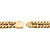 Men's Genuine Square-Cut Black Onyx Gold-Plated Personalized I.D.-Style Curb-Link Bracelet 8"-12 at PalmBeach Jewelry
