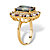 8.40 TCW Emerald-Cut Mystic Cubic Zirconia Halo Cocktail Ring Yellow Gold-Plated-12 at PalmBeach Jewelry