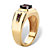 Men's 1.73 TCW Round Genuine Red Garnet and Diamond Accent Classic Ring Yellow Gold-Plated-12 at PalmBeach Jewelry