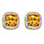 2.58 TCW Genuine Yellow Citrine and Diamond Accent Pave-Style Halo Stud Earrings in 14k Gold over Sterling Silver-11 at PalmBeach Jewelry