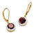 3.20 TCW Genuine Red Garnet and Diamond Accent Pave-Style Halo Drop Earrings in 14k Gold over Sterling Silver-11 at PalmBeach Jewelry