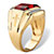 Men's 5.61 TCW Cushion-Cut Created Red Ruby and Diamond Ring Yellow Gold-Plated-12 at PalmBeach Jewelry