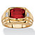 Men's 2.20 TCW Cushion-Cut Created Red Ruby and Diamond Accent Ring Yellow Gold-Plated-11 at PalmBeach Jewelry