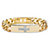 Men's 1/7 TCW White Diamond Horizontal Cross Curb-Link Bracelet Yellow Gold-Plated 9"-11 at PalmBeach Jewelry