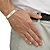 Men's 1/7 TCW White Diamond Horizontal Cross Curb-Link Bracelet Yellow Gold-Plated 9"-14 at PalmBeach Jewelry