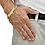 Men's Diamond Accent Personalized Curb-Link Cross Bracelet Yellow Gold-Plated 8"-14 at Direct Charge presents PalmBeach
