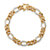 Men's White Diamond Accent Two-Tone Pave-Style Oval Loop Curb-Link Bracelet Yellow Gold-Plated 8.5"-11 at PalmBeach Jewelry