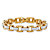 Men's Diamond Accent Pave-Style Two-Tone Fancy-Link Bracelet Yellow Gold-Plated 8.5"-11 at PalmBeach Jewelry