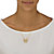 Diamond Accent Pave-Style Two-Tone Butterfly Pendant Necklace Yellow Gold-Plated 18"-20"-13 at PalmBeach Jewelry
